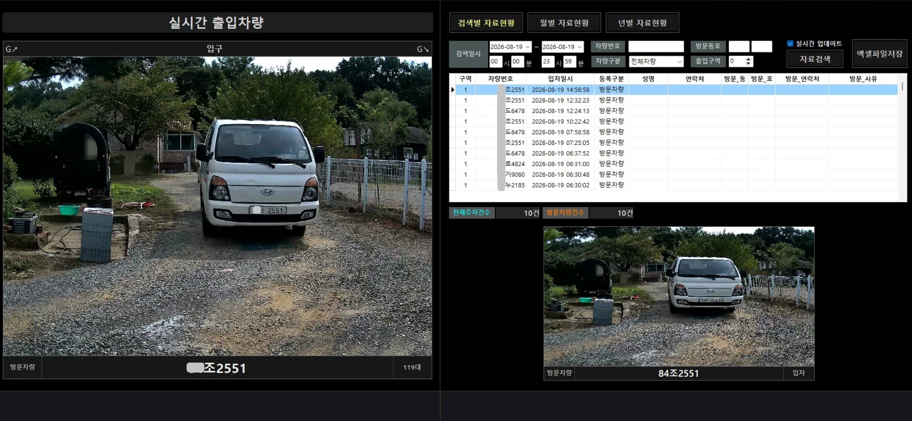 Loop-free parking control installed at a gravel site