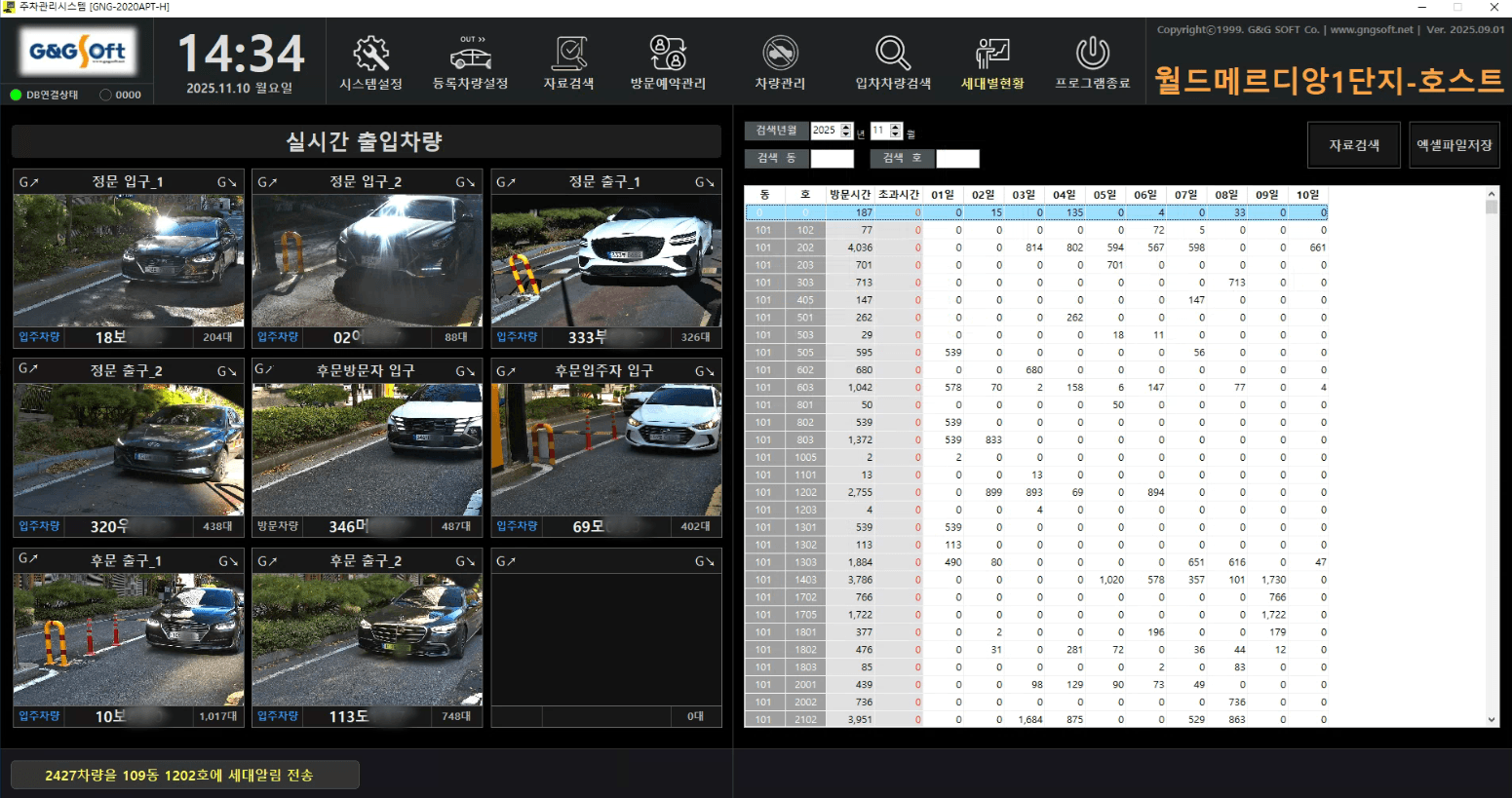 호스트프로그램 세대별현황